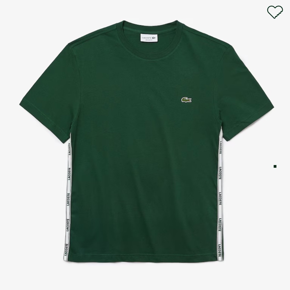 Lacoste Men's Branded Bands Crew Neck Cotton T-Shirt
